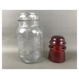 Vintage Whitall Tatum Glass Insulator &