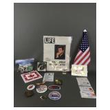 Vtg Life Mag, Lapel Pins, Flag & More!
