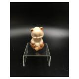 Fenton Glass Chocolate Sitting Teddy Bear