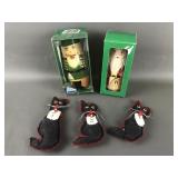 Vintage Hand-painted Santa Claus Nested Dolls&more