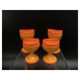 Glowing Amberina Fenton Eyewash Cups