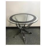 Glass & Chrome Side Table