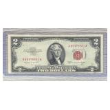1953 Series B Red Seal $2 Dollar Bill