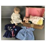 American Character Baby Doll And Clothes Case