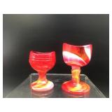 Vintage Fenton Amberina Glass Eye Wash Cups