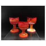 Fenton Glowing Amberina Eyewash Cups