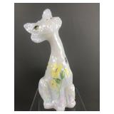 Fenton Mother Of Pearl Winking Cat Figurine