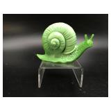 Fenton Chameleon Green Snail Glass Figurine