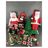 Vtg handmade crochet Christmas decor