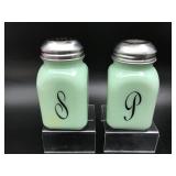 Vintage Jadeite Art Deco Salt & Pepper Shakers