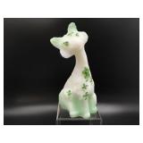 Fenton Art Glass Curious Shamrock Alley Cat Figure