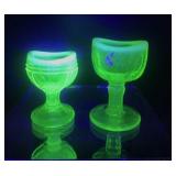 Vintage Uranium Glass Eye Wash Cups