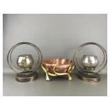 Vintage Wooden Candle Holders And Decorative