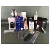 Lancome Cosmetics Case, Faux Nails, Makeup Brushes