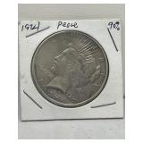 1924 90% Silver Peace Dollar