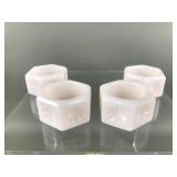 Vintage Pale Pink Glass Salt Cellars