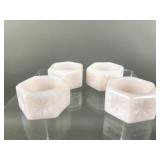 Vintage Pale Pink Glass Salt Cellars