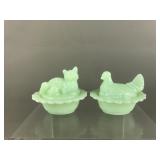 Mosser Jadeite Mini Hen On Nest