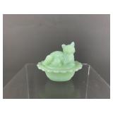 Mosser Mini Jadeite Cat On Nest