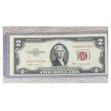 1953 B Series Red Seal $2 Dollar Bill
