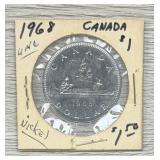 1968 Canada One Dollar Coin