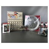 A Christmas Carol Metal Platter, Kitsch Calender &