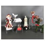 Vintage Ceramic Navitity Scene & Cute Faux Pine
