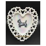 Fenton Glass Scottish Terrier Carnival Glass Plate