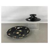 Vtg Serving Black Amethyst Glass & More