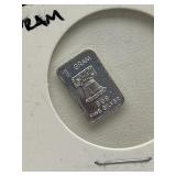1 Gram .999 Fine Silver Bar