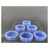 Fenton Blue Delphite Salt Cellars
