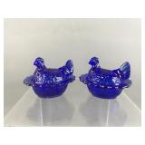 Mosser Mini Cobalt Hen On Nest