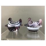 Mosser Slag Glass Mini Hen On Nest