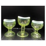 Vintage Fenton Uranium Glass Eye Wash Cups