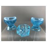 Blue Eyewash Cups + Salt Cellars