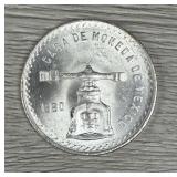 1980 Mexico Casa de Moneda Silver 33.625g 0.925