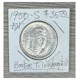 1950-S Booker T. Washington Half Dollar 90% Silver
