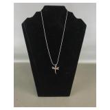 .925 Sterling Silver Dragonfly Charm&chain, Italy
