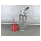 Vtg Oil Metal Can & Vtg Sparklets Soda Siphon