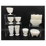 Vtg Anchor Hocking Milk Glass Candy Dish & More
