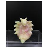 Fenton Burmese Uranium Glow Dragon Figurine