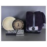 Oversized Plush Blanket, Mother Of Pearl Platter &