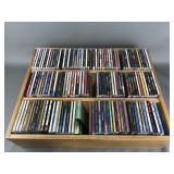Wooden Box Display Of Music Cds - Unchecked
