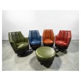 Vintage Whiskey Barrel Swivel Rocking Chairs &