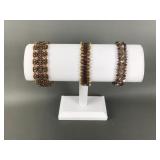 Hand Woven Swarovski Crystal & Beaded Bracelets
