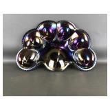Vtg Hobnail Deviled Egg Carnival Glass Tray