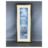 Framed Ocean Lithograph Lyman Hopkins 'sea Gulls'