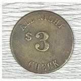 Vintage Brass Brothel Token