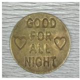 Vintage Brass Brothel Token