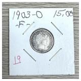 1903-O Barber Dime 90% Silver Coin